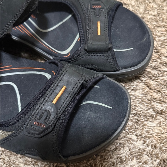 ECCO Yucatan Nubuck Sandal Men\'s Black and Tan size 46 (12/12.5) main image 7